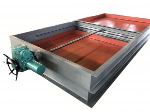 電動雨水排口閘板閥，電動污泥水溝閘板